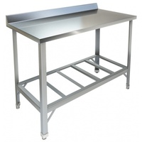 Стол разделочный с бортом СРТ-О 1500х600х870 (столешница нерж., полка решетка и каркас оцинк.)